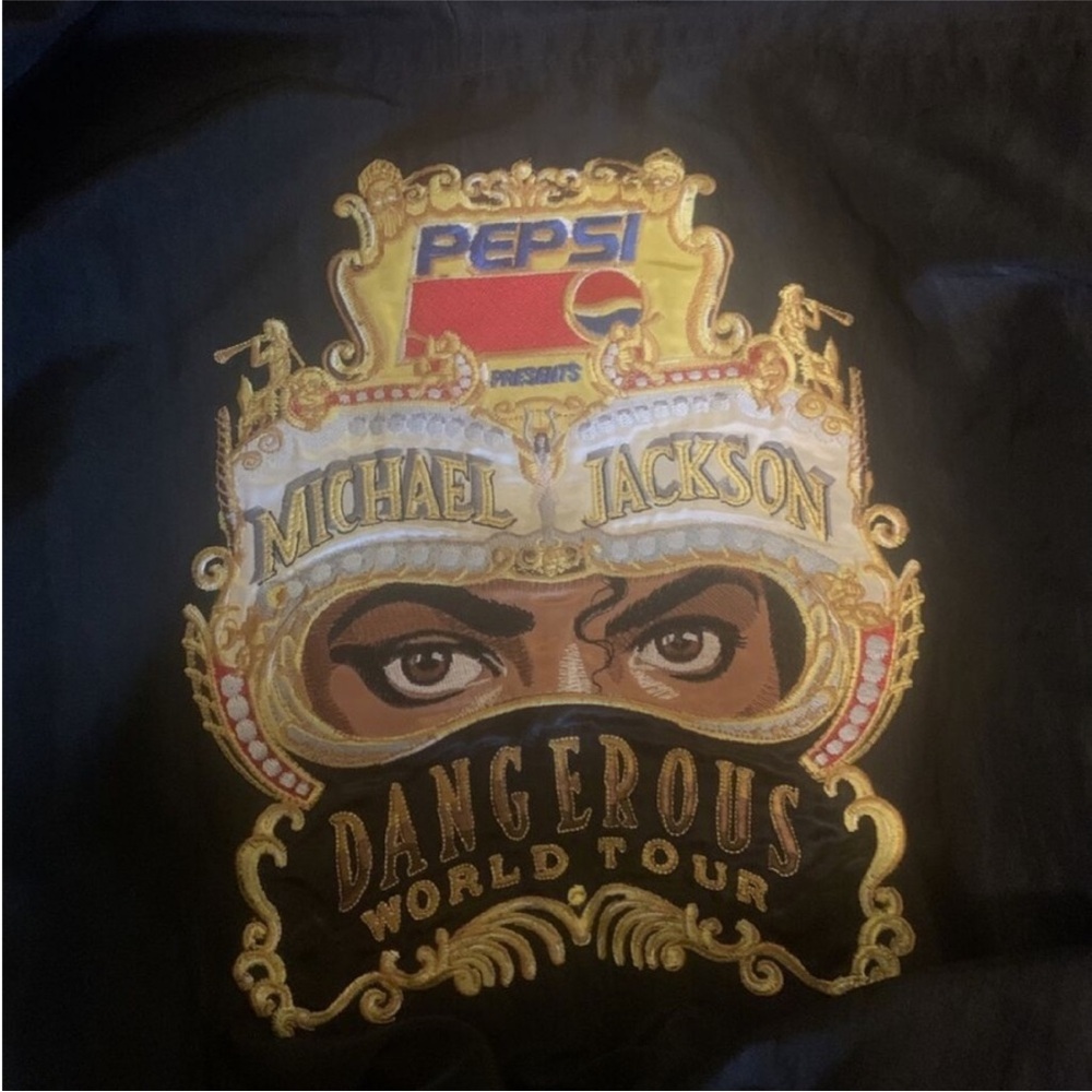 Pepsi Black and Gold Bomber Jacket